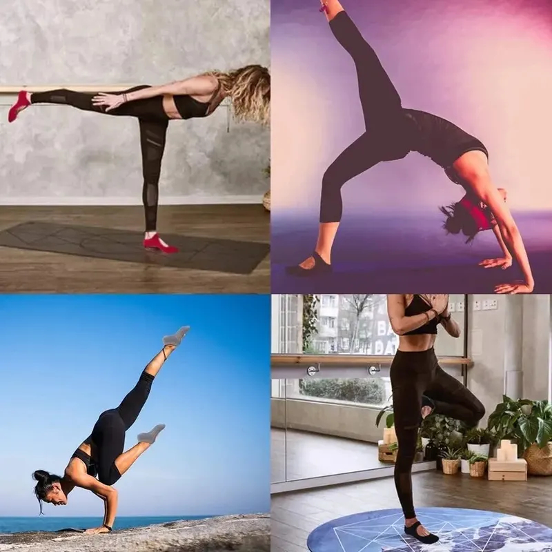 ถุงเท้าโยคะแบบไม่มีส้นกันลื่น  - Fitness Yoga Pilates บทวิจารณ์และราคา